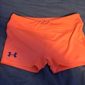 underarmour neon orange spandex